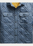 RRL Ralph Lauren Nautical 1940's Shirt Quilted Blue Jacket Men's XL Extra-Large