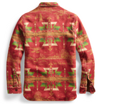 RRL Ralph Lauren Northwest Beacon Red Blanket Jacquard Shirt Men's Medium M