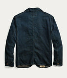 RRL Ralph Lauren Indigo Twill Coat Jean Denim Jacket Chore Men's S Small