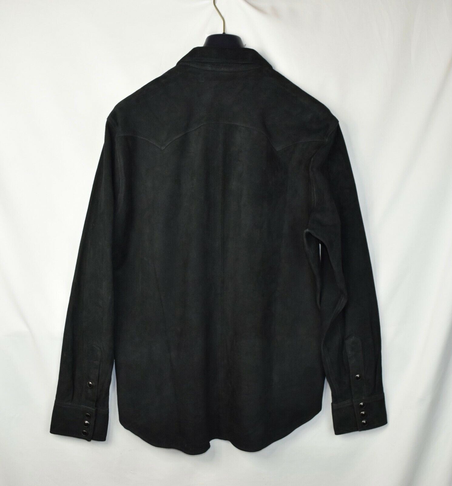 RRL Ralph Lauren Black Limited-Edition Western Suede Shirt Jacket