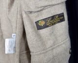 Loro Piana Icer Long Mink Fur Lined Black Cashmere Men's Jacket Coat Large L