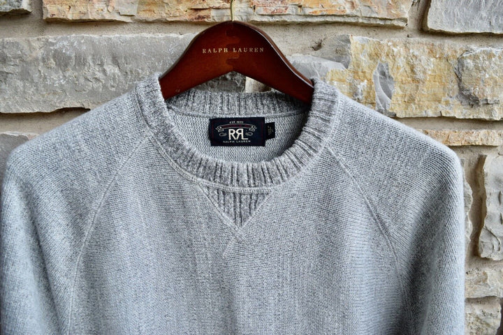 RRL Ralph Lauren Thick Gray Inside Out Gray Heather Pullover Men's Large L
