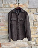 RRL Ralph Lauren Brown Speckled Wool Silk Endurance CPO Workshirt Men's Medium M