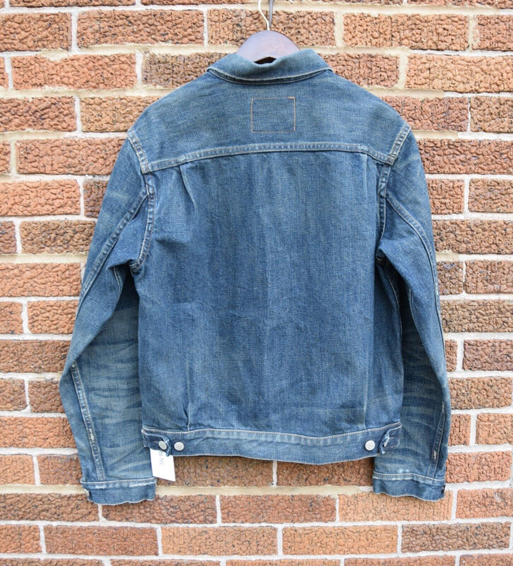 RRL Ralph Lauren 1950s Distressed Japanese Denim Trucker Jacket Men's Small S