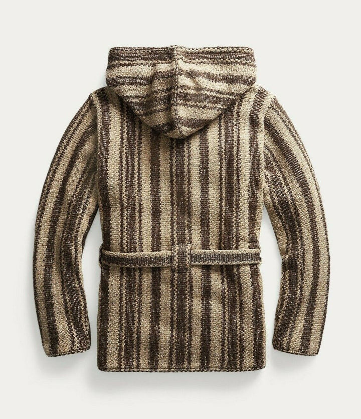 RRL Ralph Lauren 1940s Sportsman Hooded Brown Alpaca Jacket Men's Medium M