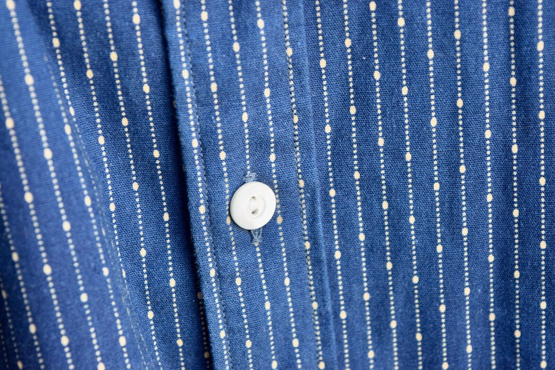 RRL Ralph Lauren Vintage Indigo Railman Cotton Twill Work Shirt Men's Medium M