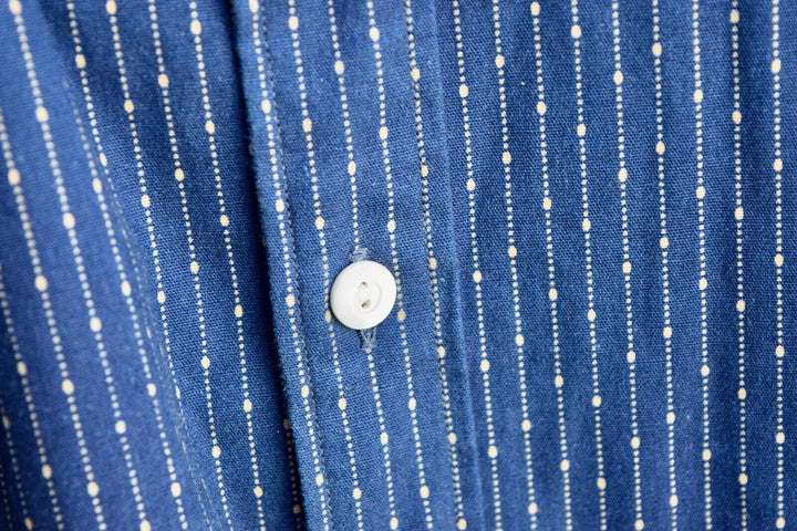RRL Ralph Lauren Vintage Indigo Railman Cotton Twill Work Shirt Men's Medium M