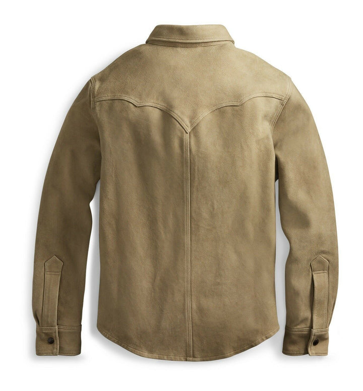 $2200 RRL Ralph Lauren Tan Waxed Sheepskin Western Leather Jacket Men's Small S