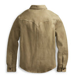 $2200 RRL Ralph Lauren Tan Waxed Sheepskin Western Leather Jacket Men's Small S