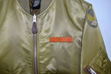 $990 Ralph Lauren Olive Eagle RRL Double RL Reversible Flight Jacket Small S