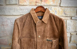 RRL Ralph Lauren Roughout Suede Coat Brown Chore Leather Jacket Men's Large L