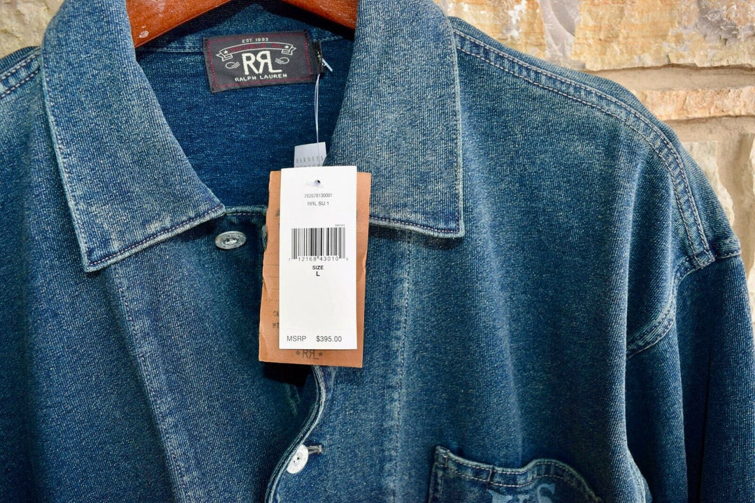 RRL Ralph Lauren Engineer WWII Japanese Denim Chore Jacket Men's Large L