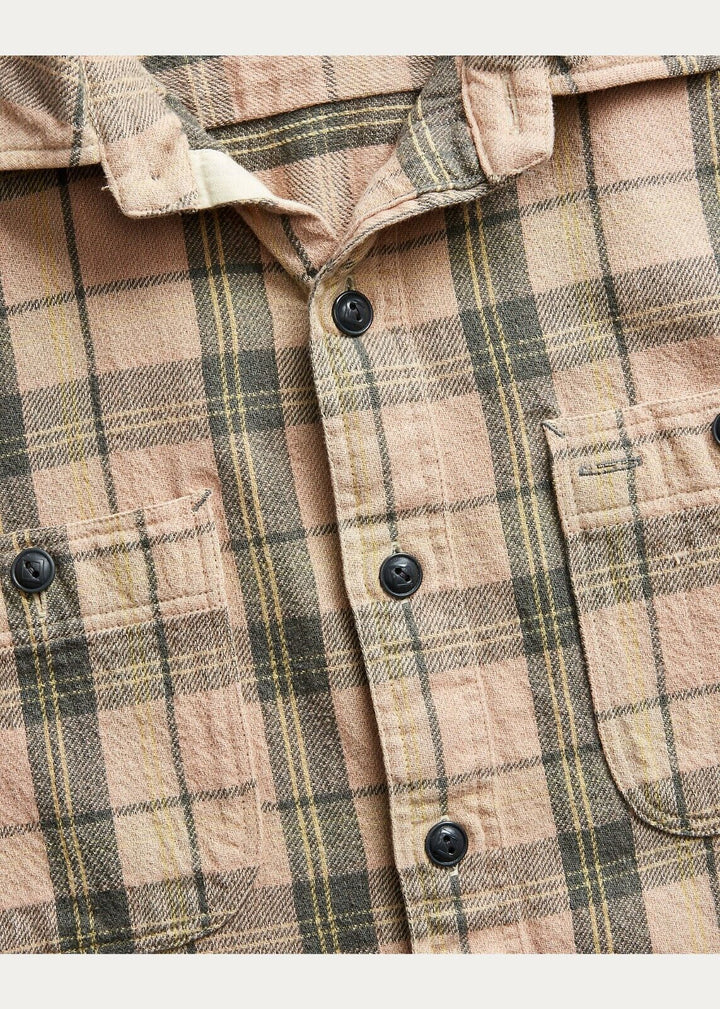 New RRL Ralph Lauren Check Plaid Twill 1930's Shirt Workshirt Men's Small S