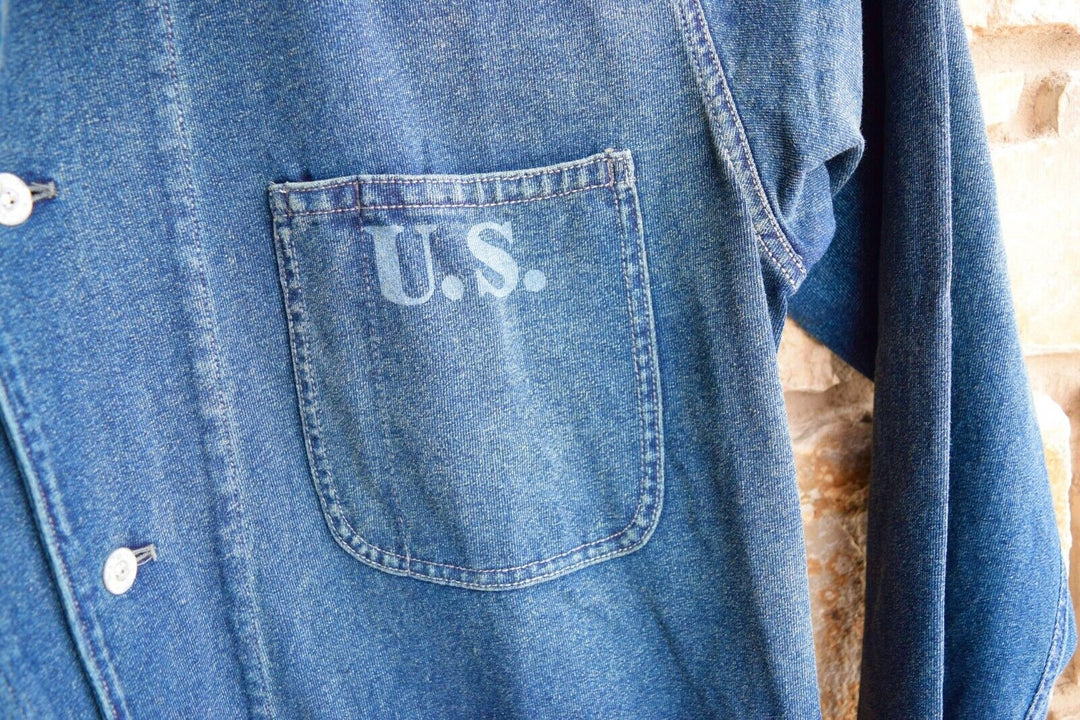 RRL Ralph Lauren Engineer WWII Japanese Denim Chore Jacket Men's Large L