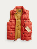 RRL Ralph Lauren 1960's Red Quilted Down Vest Jacket Coat Men's 2XL XXL