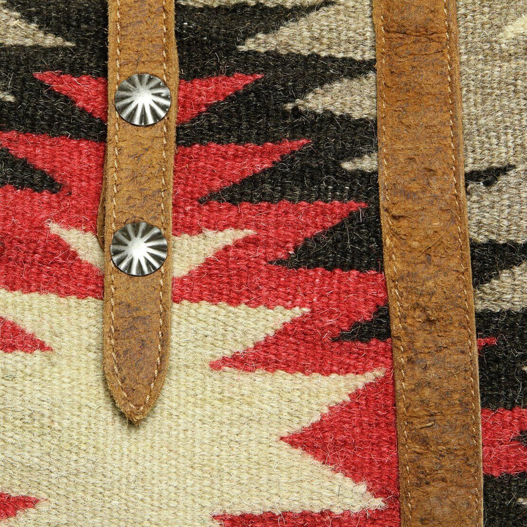 RRL Ralph Lauren Market Wool Tote Southwestern Leather Brown Leather Shoulder