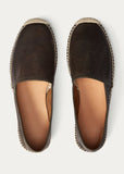 New NWB $395 Double RL Ralph Lauren RRL Indigo Black Leather Espadrille 9 D