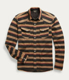 RRL Ralph Lauren Black Striped Western French Terry Shirt Men's Extra-Large XL