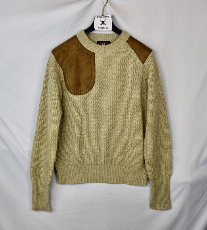 New RRL Ralph Lauren Wool Suede Shooting Crewneck Sweater Men's Small S