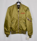 $990 Ralph Lauren Olive Eagle RRL Double RL Reversible Flight Jacket Small S