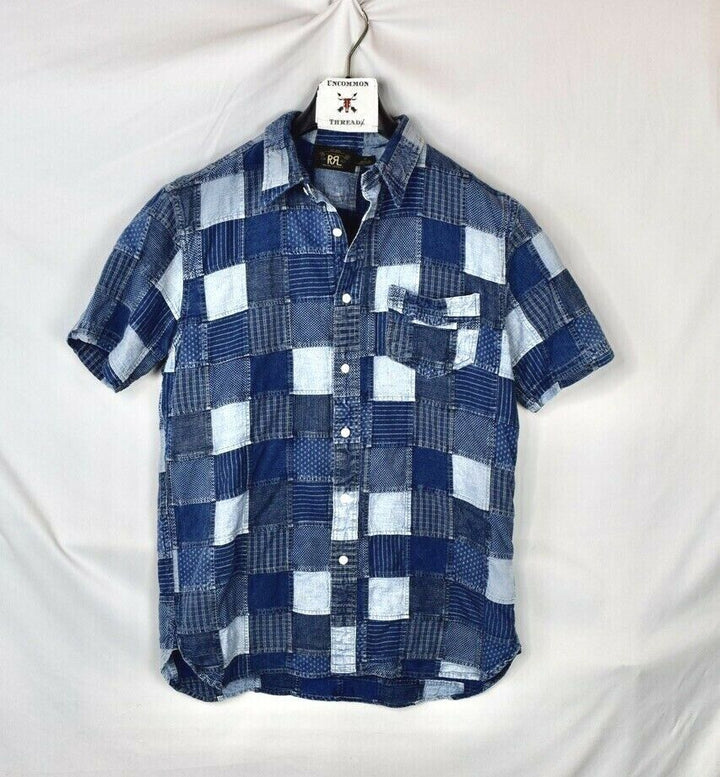RRL Ralph Lauren Limited Edition Patchwork Work Shirt Button Men's Small S