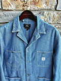 RRL Ralph Lauren Denim Limited Chore Striped Vintage Jacket Men's XL Extra-Large