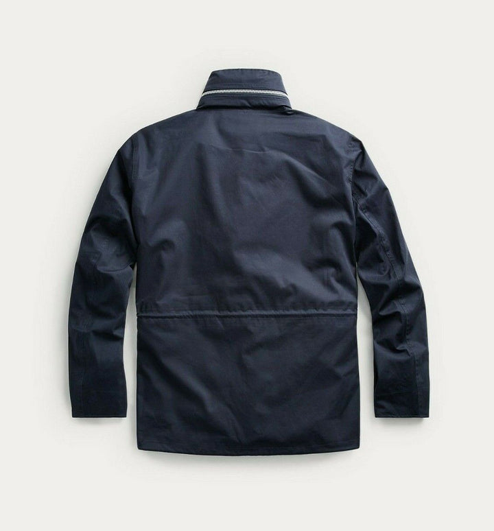 RRL Ralph Lauren Indigo Blue Jacket Full Zip Waterproof Windbreaker Mens 2XL XXL