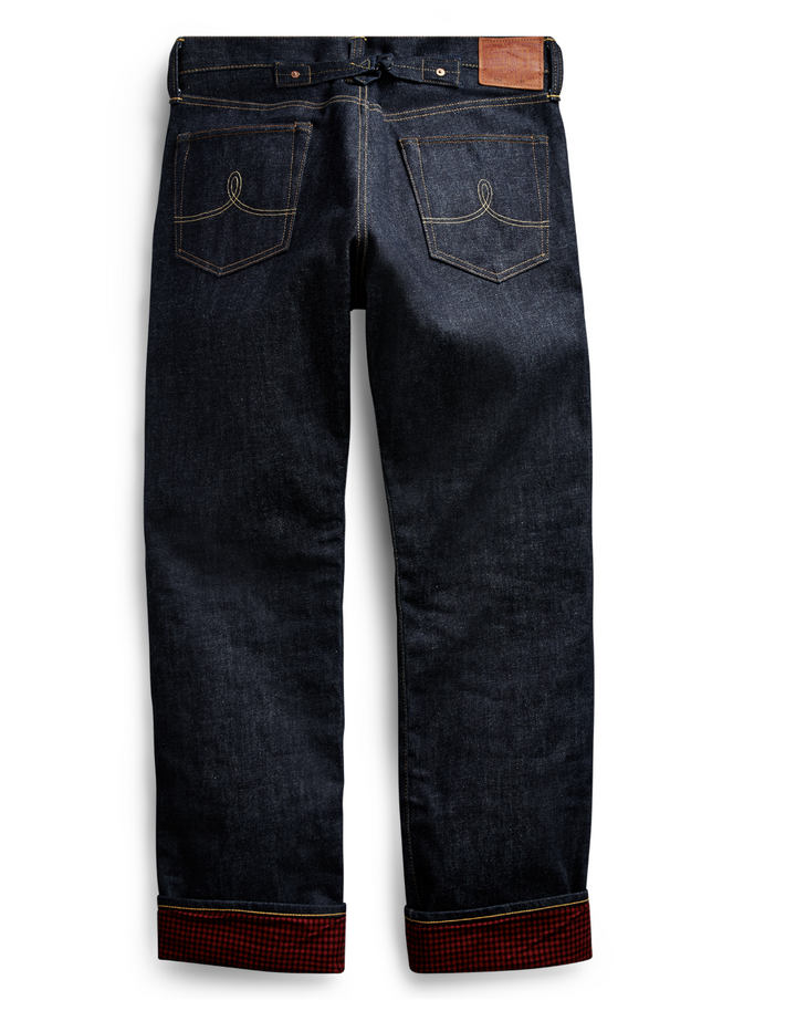 NWT RRL Straight Fit Flannel Lined Jeans Denim Dark Blue Selvedge 29x30