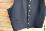 RRL Ralph Lauren Blue Navy Wool Military Jacket Vest Men's Extra-Large XL