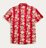 RRL Ralph Lauren Vintage Hawaiian Red Floral Print Shirt Men's Small S Camp