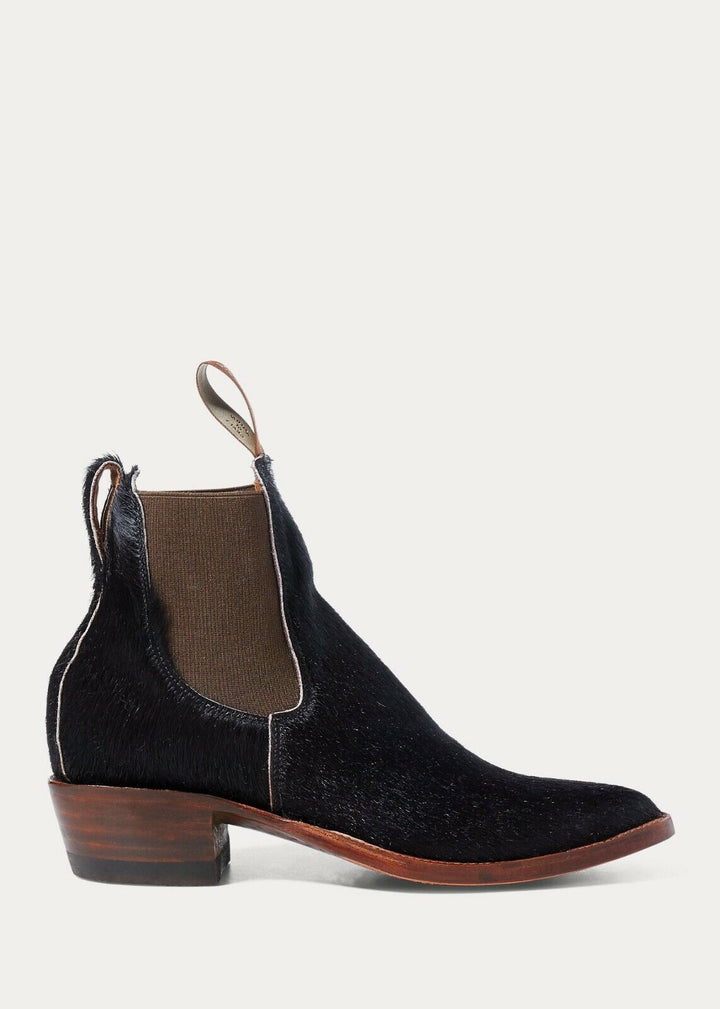 New NWB RRL Ralph Lauren Black Plainview Suede Chelsea Boot Size 11.5 D