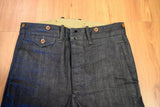 $450 RRL Double RL Dark Wash Raw Denim Jeans Western Buckle Hook Overalls 30