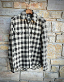 $795 RRL Ralph Lauren Wool Cashmere Check Plaid Workshirt Jacket Men's Small S