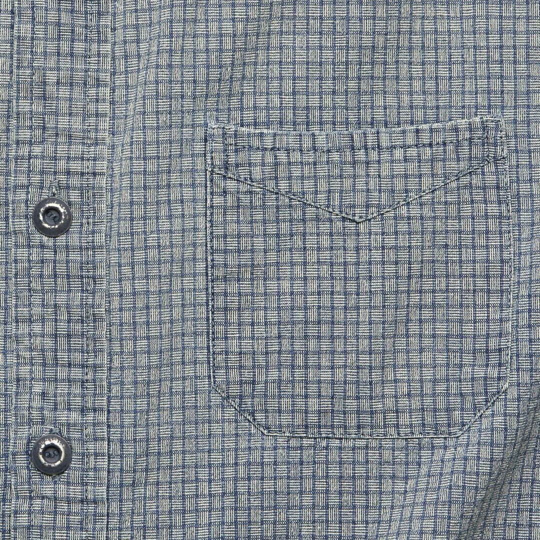 RRL Ralph Lauren Cotton Check Shirt Workshirt Indigo Popover Men's Medium M