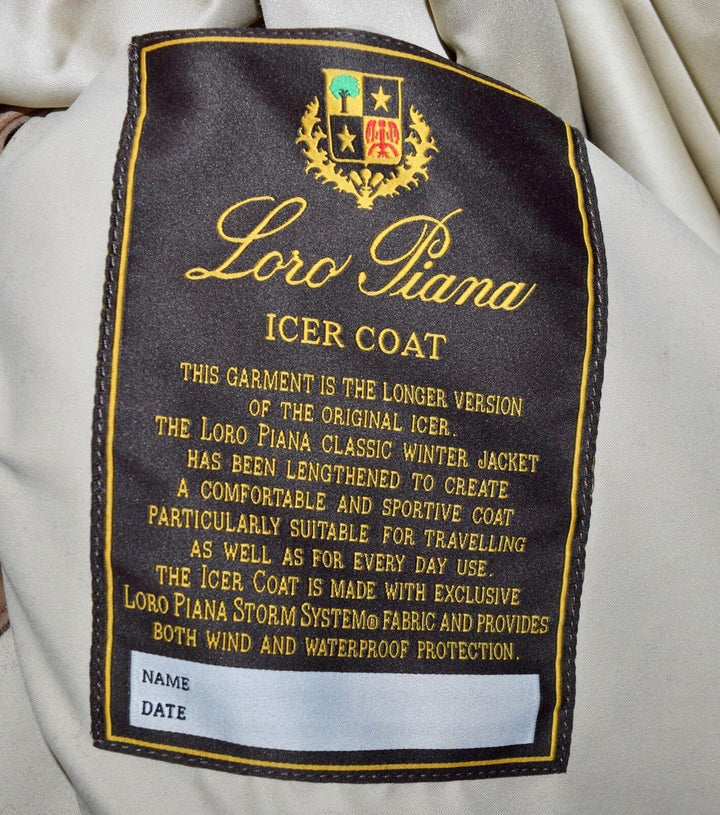 Loro Piana Icer Long Mink Fur Lined Black Cashmere Men's Jacket Coat Large L