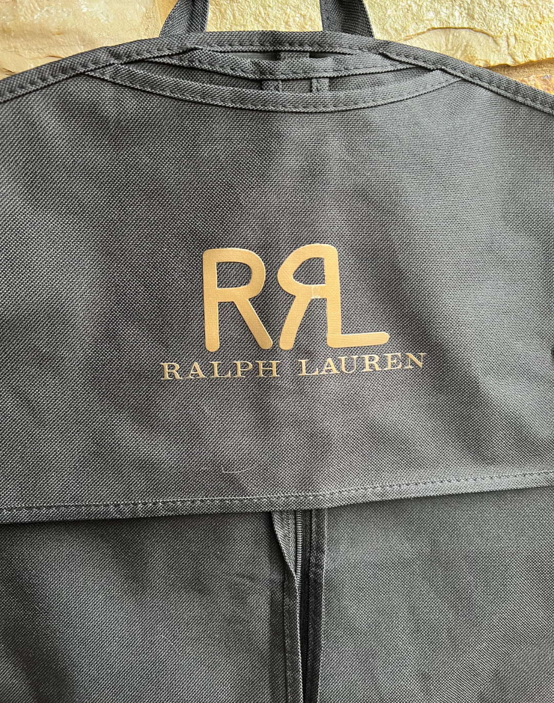 RRL Double RL Black Polyester Covered Top Suit Blazer Garment Bag