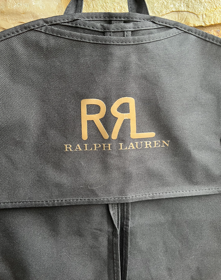 RRL Double RL Black Polyester Covered Top Suit Blazer Garment Bag