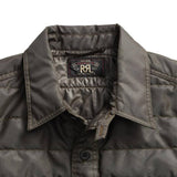 RRL Ralph Lauren Gray Taupe Quilted Overshirt Shirt Jacket Men's Medium M