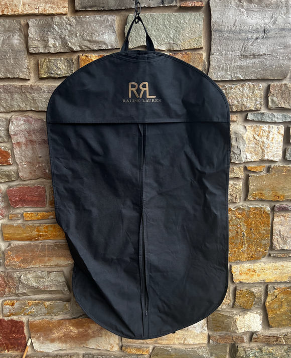 RRL Double RL Black Polyester Covered Top Suit Blazer Garment Bag