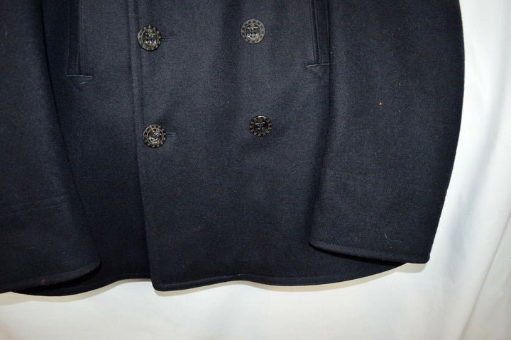 NWOT New RRL Ralph Lauren Naval Overcoat Navy Wool Pea Coat Jacket Men's XL