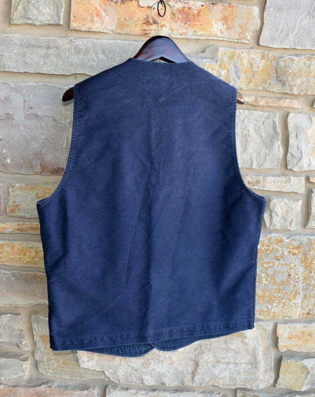 RRL Ralph Lauren Blue Jungle Cloth Cotton Jacket Vest Men's Extra-Large XL