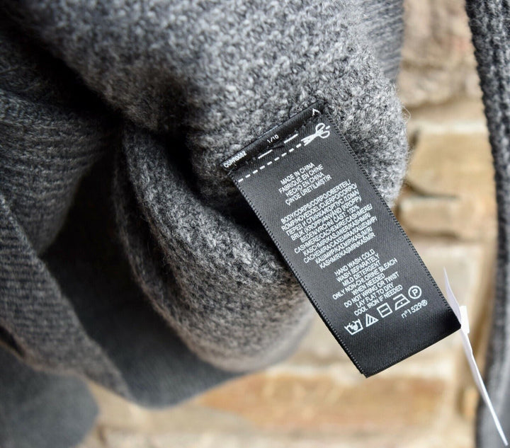 RRL Waffle-Knit Scottish 100% Cashmere Crewneck Gray Sweater Men's Medium M