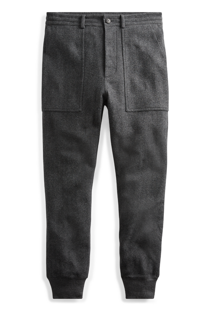 RRL Ralph Lauren Gray Herringbone Sweatpant Jogger Men's XS Extra-Small