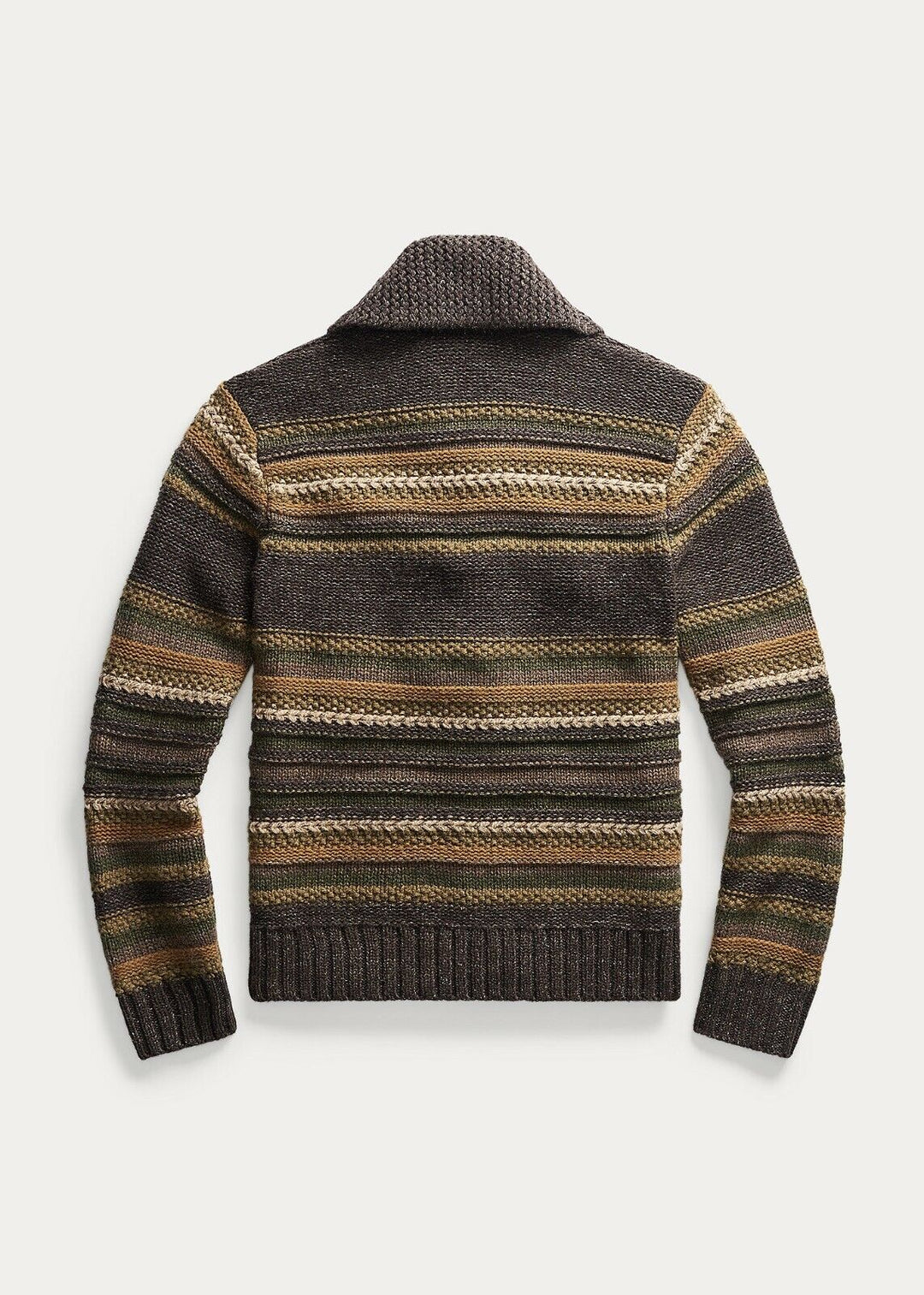 RRL Ralph Lauren Striped Knit Silk Wool 1940's Blanket Cardigan Men's Small S