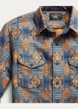 RRL Ralph Lauren Geometric Brushed Jacquard Flannel Workshirt Men's L Large
