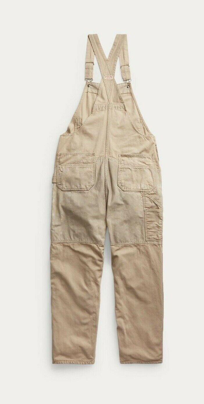 New RRL Ralph Lauren Canvas Surplus Men's S Small Canvas Overalls Distressed