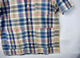 RRL Ralph Lauren 1920s Madras Plaid Camp Tissue Cotton Shirt Mens XL Extra-Large