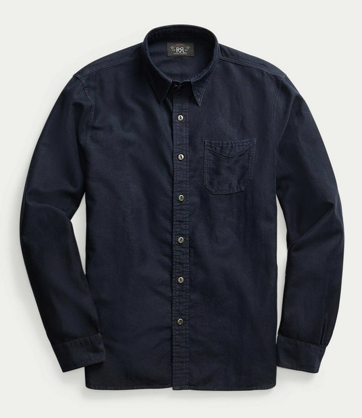 RRL Ralph Lauren Vintage Inspired Cotton Linen Blend Workshirt Men's 2XL XXL