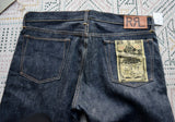 $450 RRL Double RL Dark Wash Raw Denim Jeans Selvedge Rigid Slim Men's 36 x 34