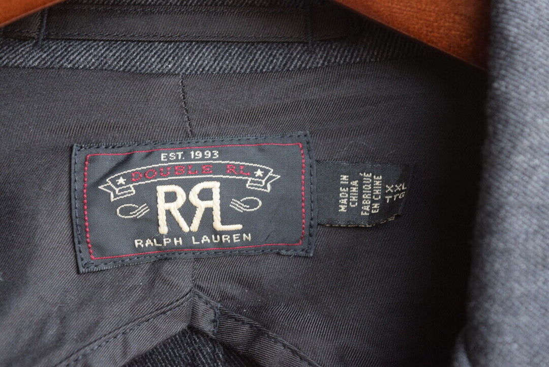 New Ralph Lauren RRL Gray Charcoal Wool Cotton Full Suit Jacket Men's 2XL XXL